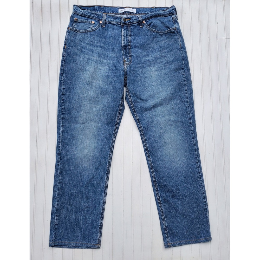Signature by Levi Strauss Mens S67 Athletic Fit Jeans Medium Wash 38x32 normcore